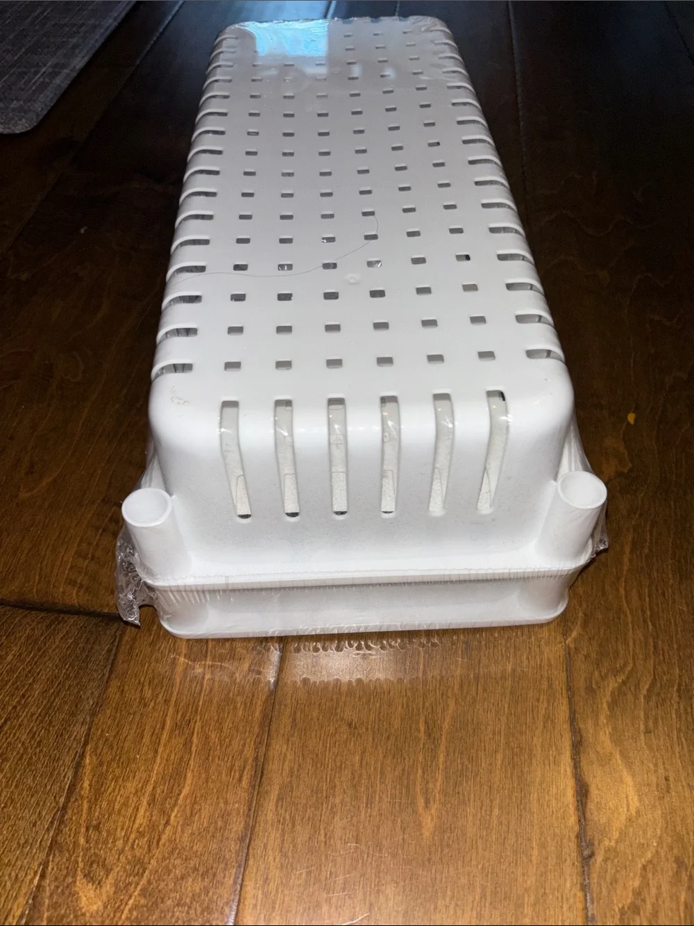COS White Plastic Two-Stack Storage Rack - Picture 3 of 5